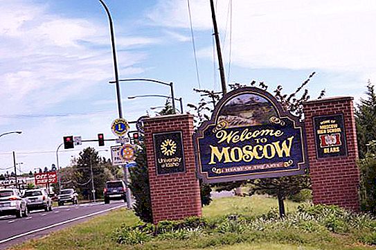 Moskva linn USA-s: kus see asub, nime päritolu.Mitu linna Moskvas on USA