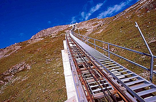 Die längste Treppe der Welt auf dem Berg Nizen (Schweiz). Guinness-Buch der Rekorde