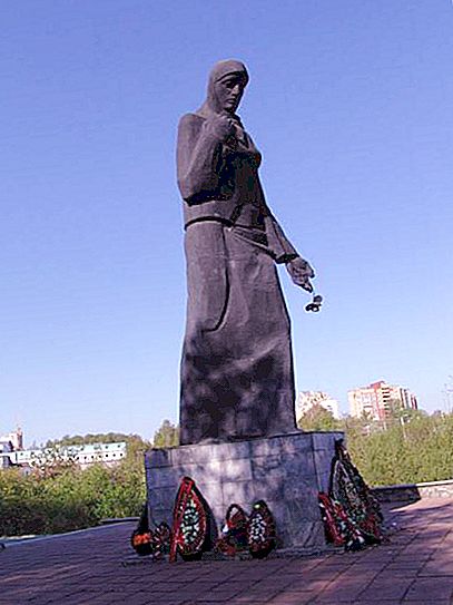 Mourning mother: monument to fallen sons