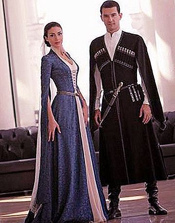 Gruziński strój narodowy: tradycyjna odzież męska i damska, czapki, suknia ślubna