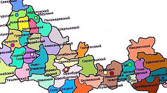Orenburgi piirkonna linnade loetelu suuruse ja arengu järgi