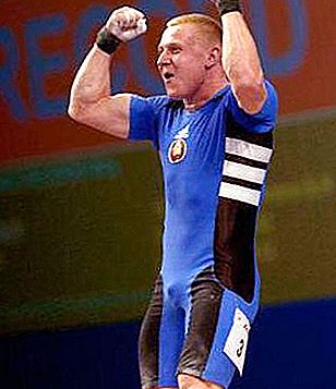 Der belarussische Gewichtheber Rybakov Andrei Anatolevich
