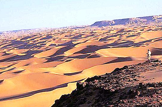 De lengte van de Sahara van noord naar zuid, van zuid naar noord