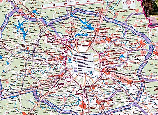 莫斯科地区的中央环路-方案和对象特征
