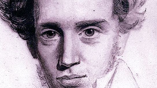Philosophe danois Kierkegaard Seren: biographie, photo