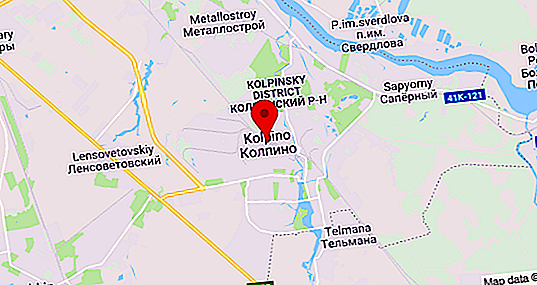 A população de Kolpina - a cidade e o distrito de São Petersburgo