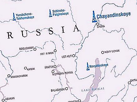 तेल और गैस Chayandinskoye क्षेत्र घनीभूत