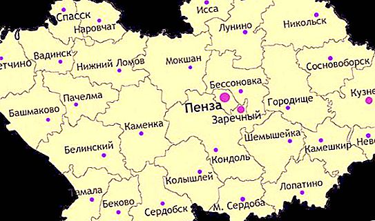 La population de la région de Penza: nombre et densité