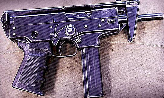 Submachine pistol: beskrivelse, enhed og ydeevne egenskaber