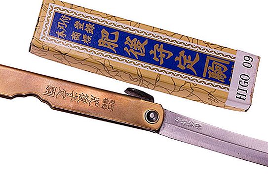 Couteaux de combat japonais: noms, apparence, tailles et description avec photos