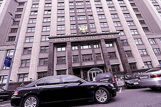 Struktura i skład Dumy Państwowej Federacji Rosyjskiej: lista, obowiązki i cechy