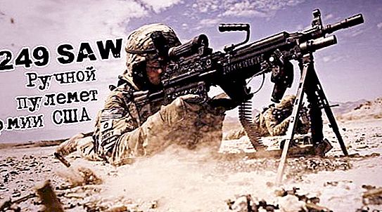 American light machine gun M249: mga larawan, mga pagtutukoy