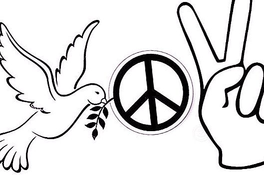 Simbol dunia. Merpati sebagai simbol perdamaian