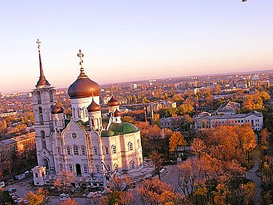 Overzicht van de gebieden van de stad Voronezh