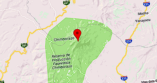 Vulkan Chimborazo: višina, lega