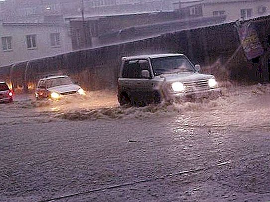 Anapa Πλημμύρες και τροπική βροχή
