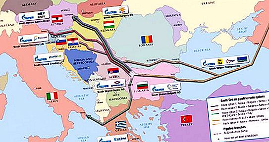 Die South Stream Gaspipeline. Transnationales Gaspipeline-Projekt