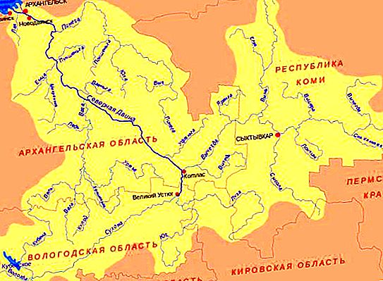 Vychegda é um rio na República de Komi. Descrição, foto