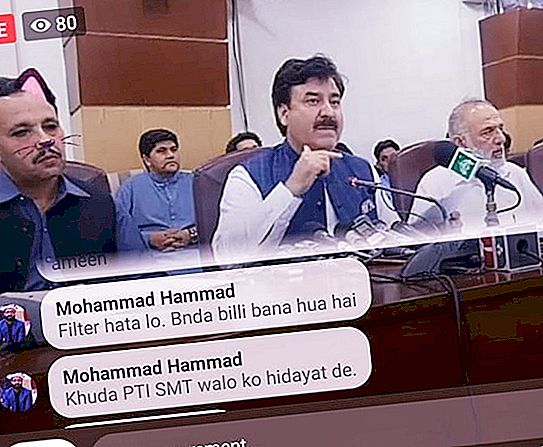 Durante una trasmissione in diretta dal parlamento pakistano, hanno dimenticato di disattivare l'applicazione mobile: i politici dei gatti non li hanno mai visti così prima