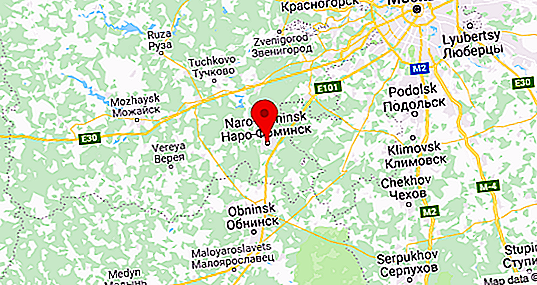 ערי אזור מוסקבה: היכן נמצא נארו-פומינסק