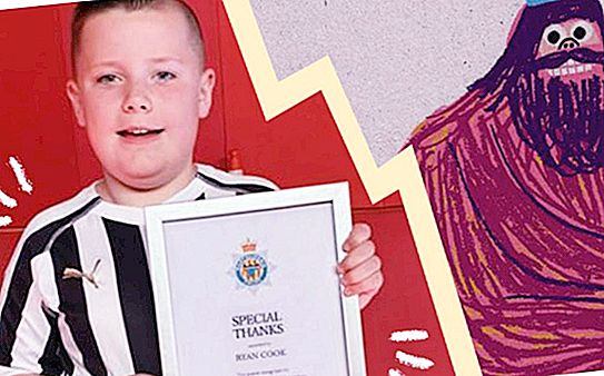 A schoolboy painted a very abstract portrait of a stranger for police officers. But the cops immediately found the suspect