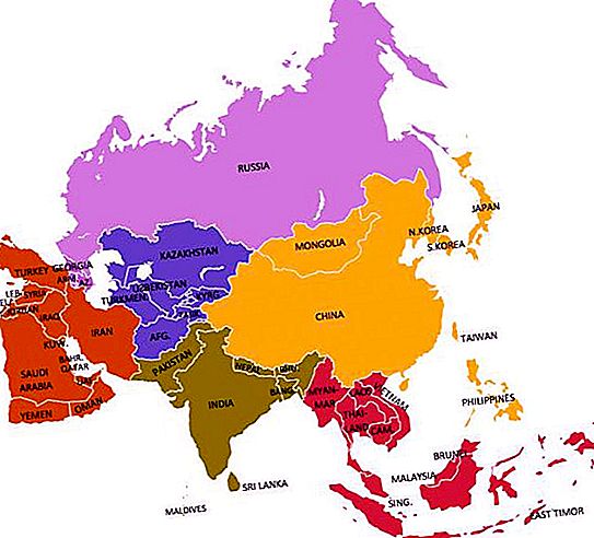 Befolkningen i Asia. Karakteristisk for regionen Foreign Asia