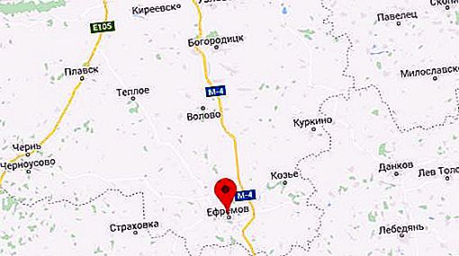 Efremov: lakosság és rövid információk a városról
