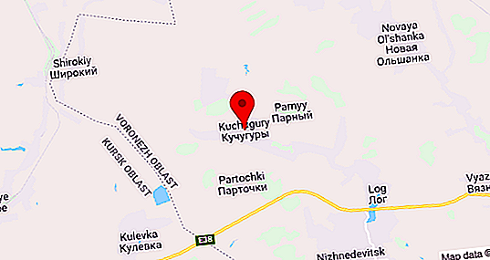 Deskripsi desa Kuchugury di wilayah Voronezh
