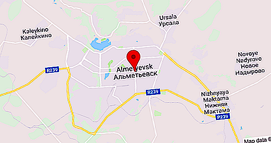 Ville des travailleurs de l'industrie pétrolière Almetyevsk: population