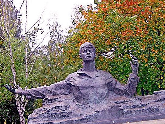 Monument till Yesenin i Ryazan: beskrivning