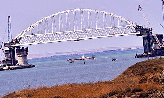 Scheme of the Kerch bridge in Crimea