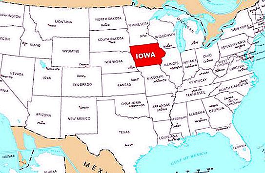 Iowa (state): geographical location, population, large cities