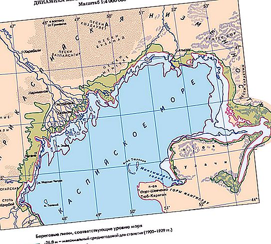 Bassenget i det Kaspiske hav: område, omfang, elver og kyststater