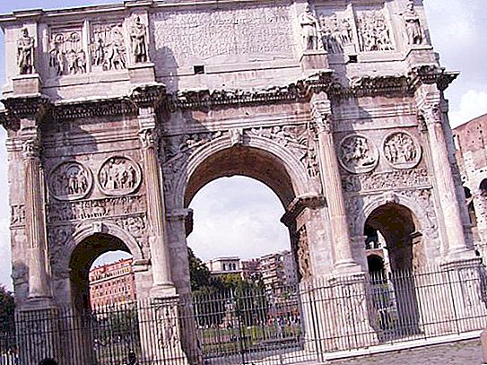 Triumfbuen til Konstantin i Roma: beskrivelse, historie og interessante fakta