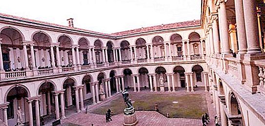 Pinacoteca Brera in Milaan: beschrijving, verzameling schilderijen