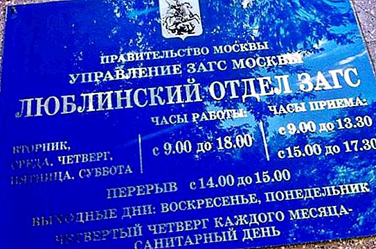 Lublin registeringskontor (Moskva): beskrivelse og tjenester