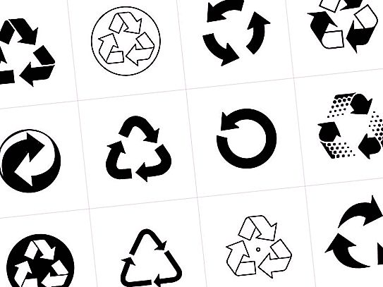 Recycling icon on the package. Arrows in the form of a triangle. Recycling
