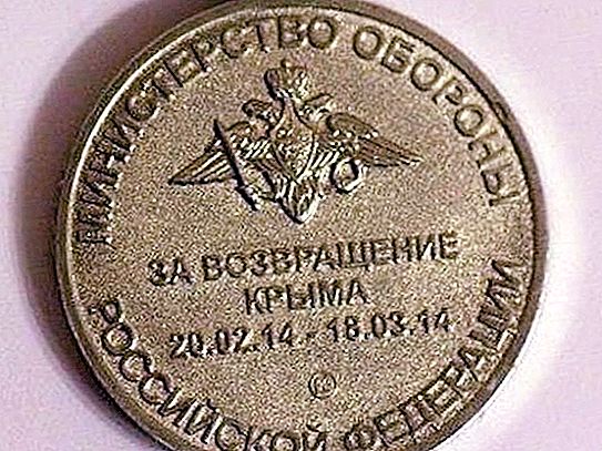 Medalles "Pel retorn de Crimea". Medalla FSB "Per al retorn de Crimea"