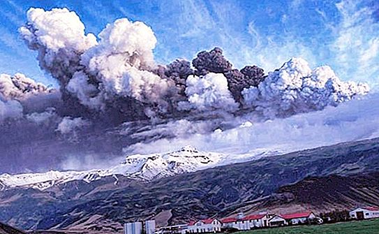 Vulkaan in IJsland als merk van het land