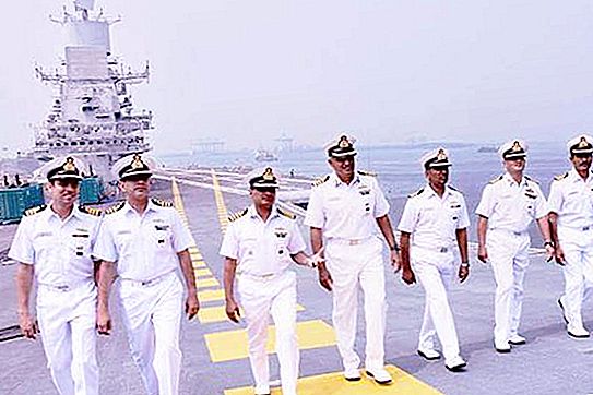 Intian laivastot: kokoonpano, muoto, luomishistoria, pääkomentajat
