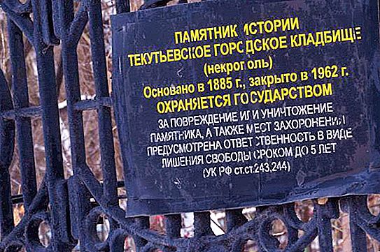 Cementerio Tekutievsky en Tyumen: historia, descripción y hechos interesantes