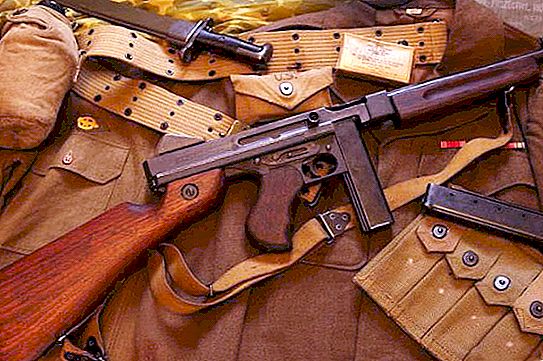 Thompson maskinpistol: foto, ytelsesegenskaper
