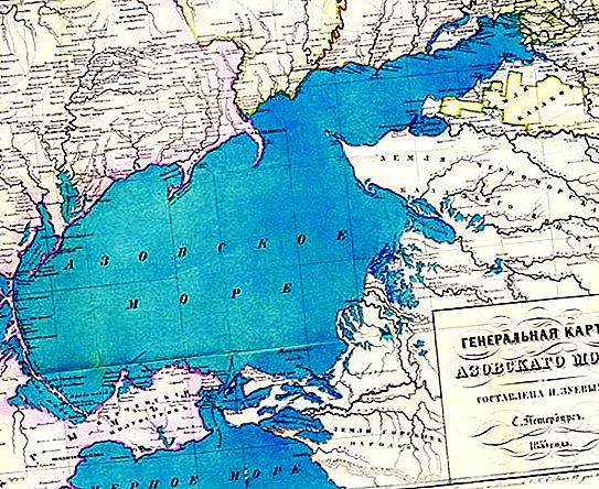 Zee van Azov: zoutgehalte, diepte. Kenmerkend voor de Zee van Azov