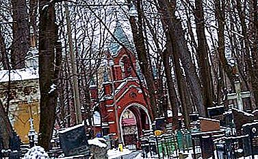 Vvedenskoe kirkegård: placeringskort, berømthedsgraver