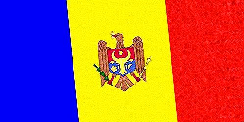 Moldavia: bandera y escudo de armas del país