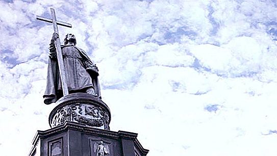 Monument voor Prins Vladimir in Kiev symboliseert de doop van Rusland